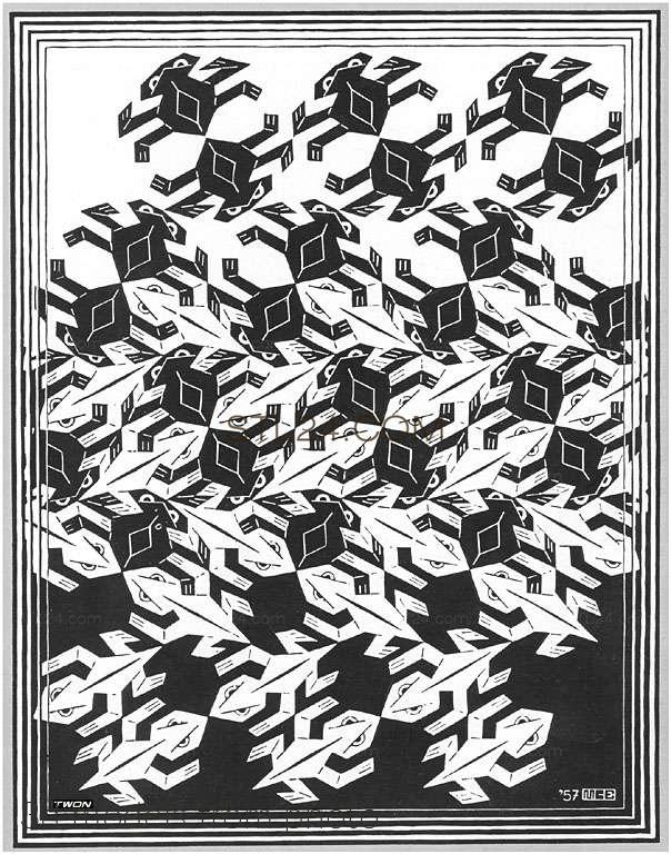 Maurits Escher (MAURITS ESCHER-0126 -  | 3D model 3DSMAX / OBJ / STL) 3D модель для ЧПУ станка